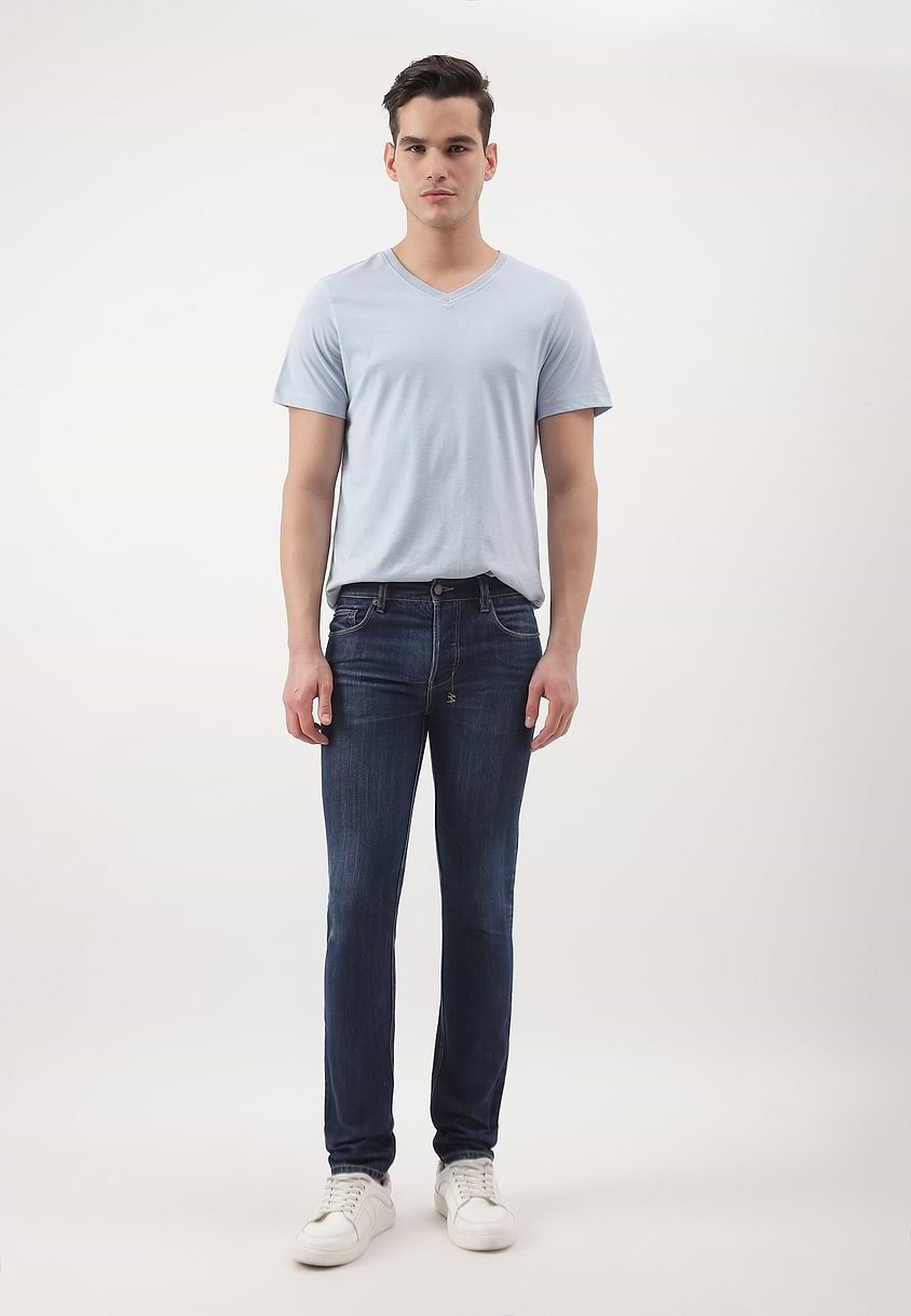 UnWaste Pledge | Dark Indigo Mid Rise Slim Jeans