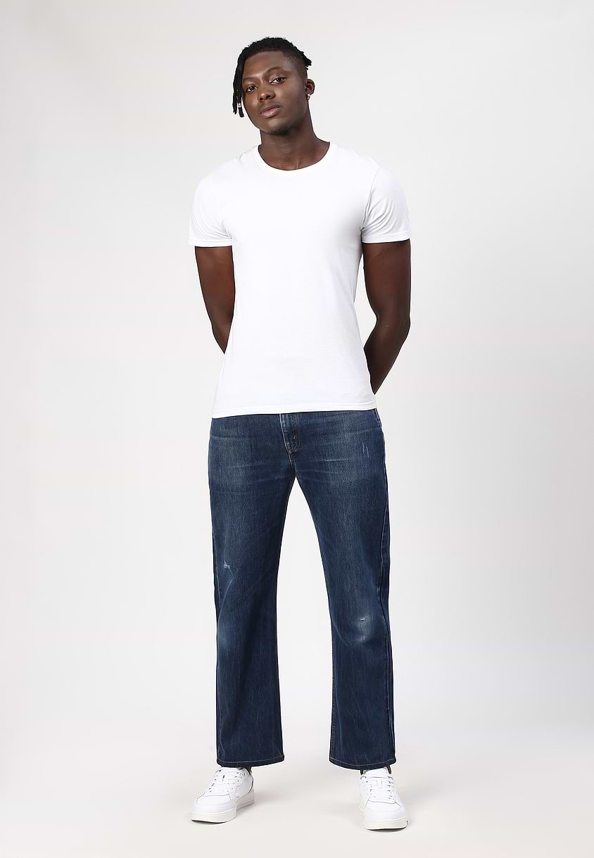 UnWaste Pledge | Dark Indigo High Rise Straight Jeans