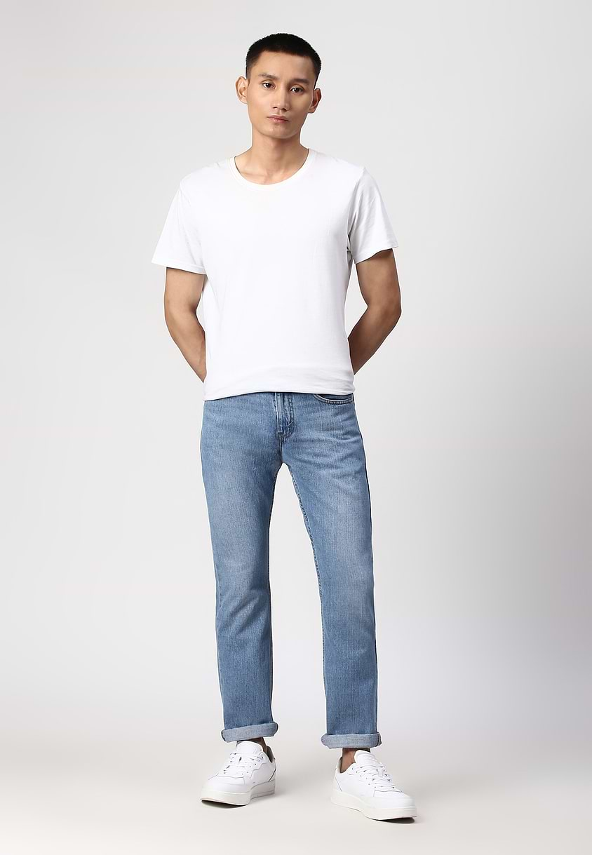 UnExcess Pledge | Light Indigo Low Rise Slim Jeans