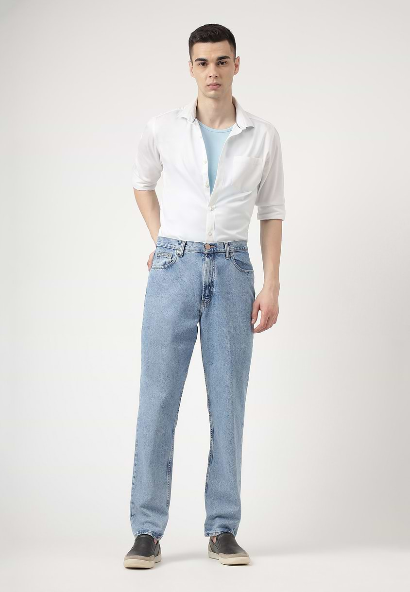 UnExcess Pledge | Light Indigo High Rise Straight Jeans