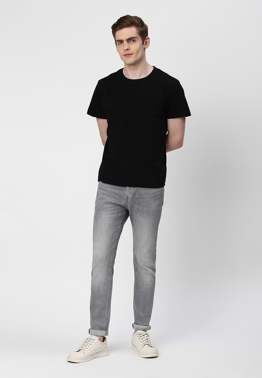 UnWaste Pledge | Grey Mid Rise Skinny Jeans