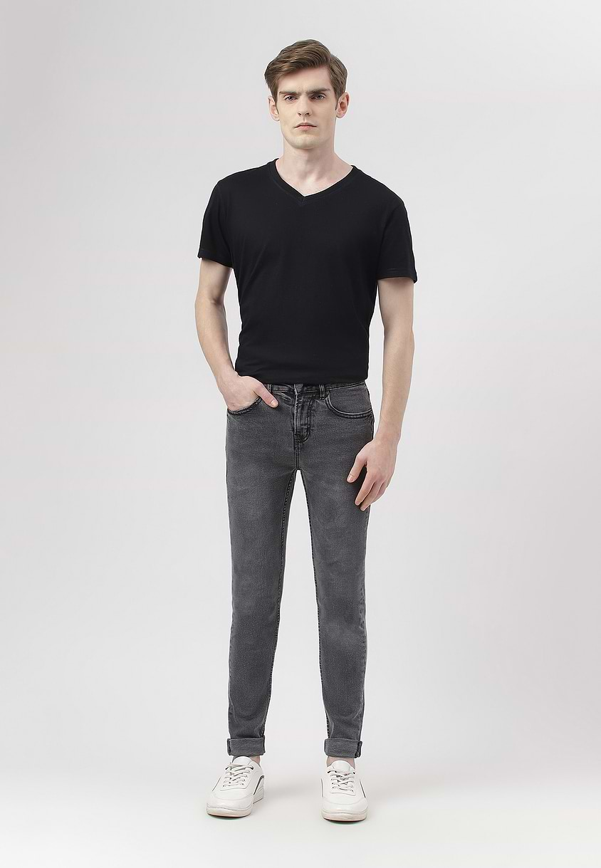 UnWaste Pledge | Grey Mid Rise Skinny Jeans