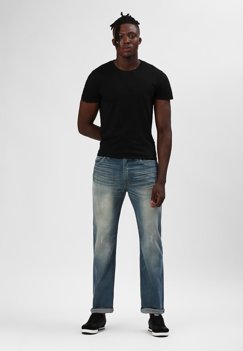 UnWaste Pledge | Dark Indigo Mid Rise Straight Jeans