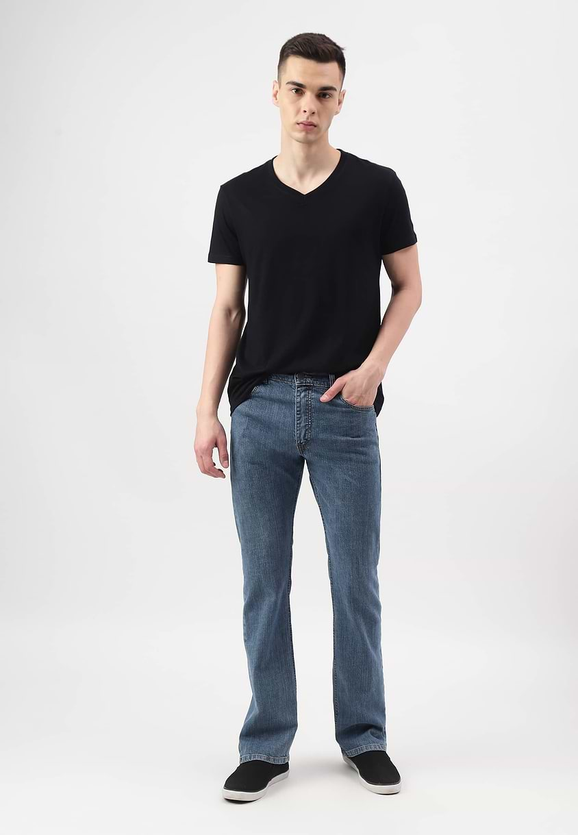 UnWaste Pledge | Dark Indigo Mid Rise Bootcut Jeans