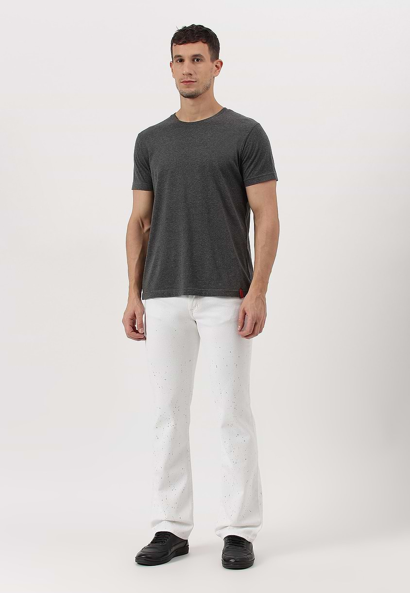 UnExcess Pledge | White Mid Rise Straight Jeans