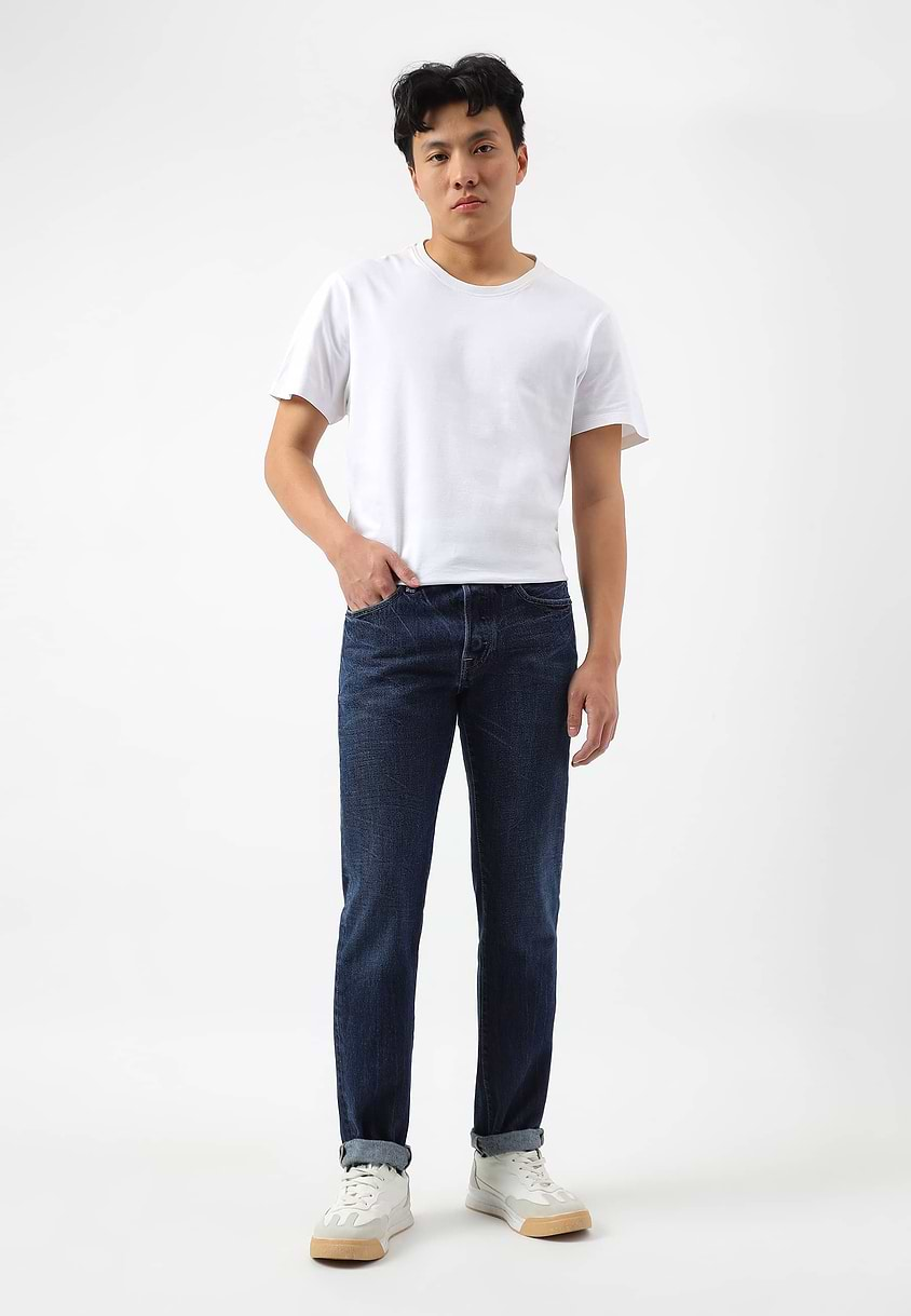 UnWaste Pledge | Dark Indigo Low Rise Slim Jeans