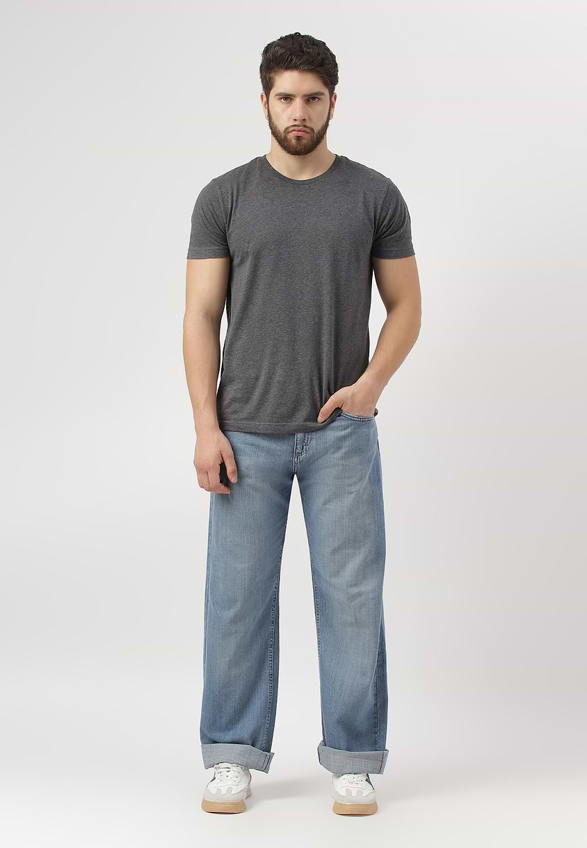 UnExcess Pledge | Mid Indigo High Rise Baggy Jeans