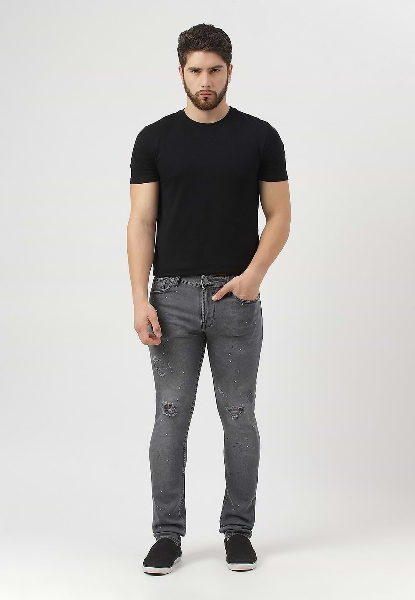 UnWaste Pledge | Grey Mid Rise Skinny Jeans