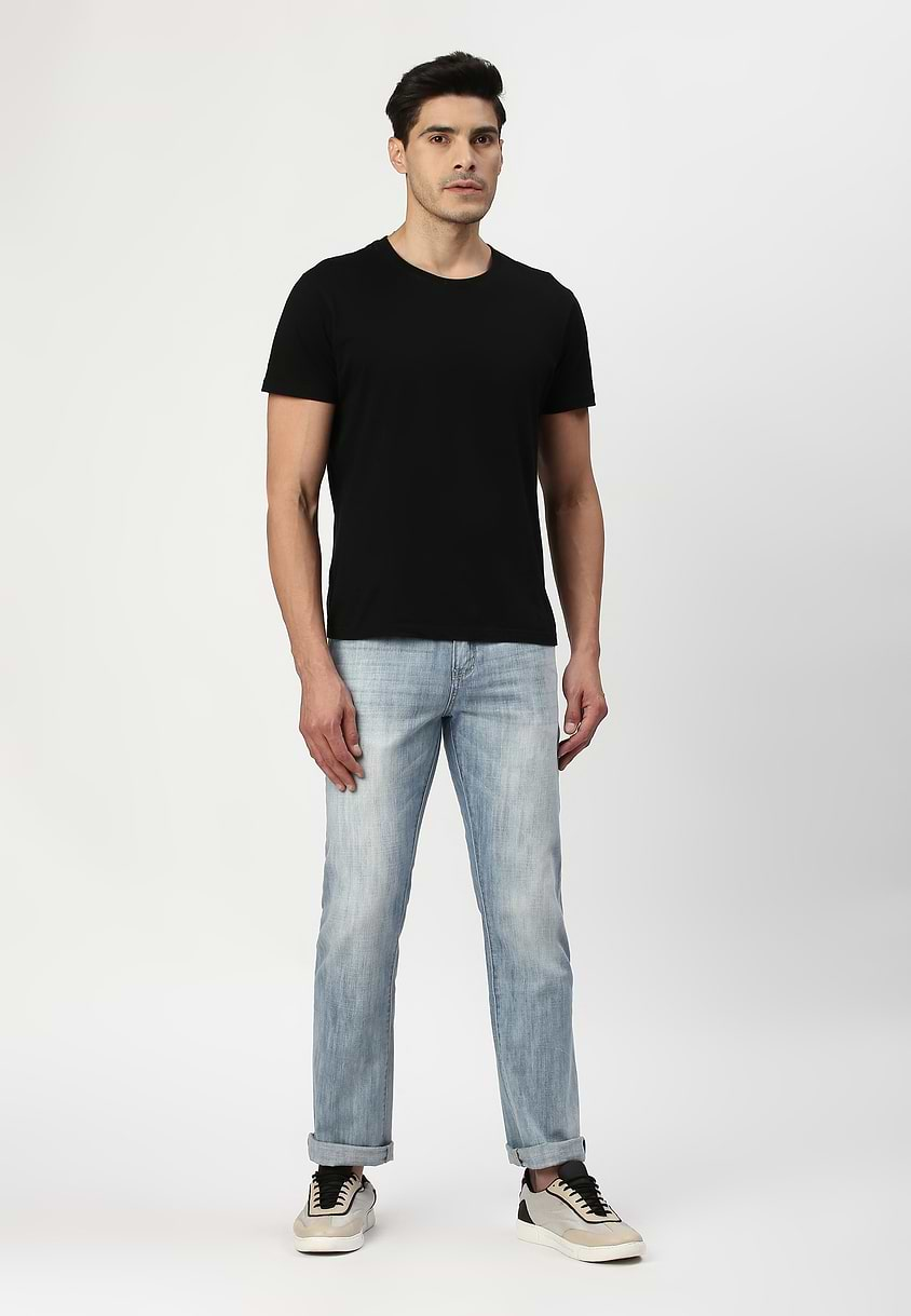 UnExcess Pledge | Light Indigo Low Rise Straight Jeans