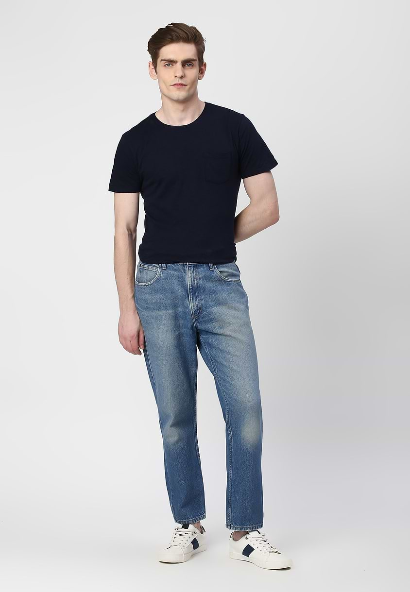 UnExcess Pledge | Mid Indigo Mid Rise Slim Jeans