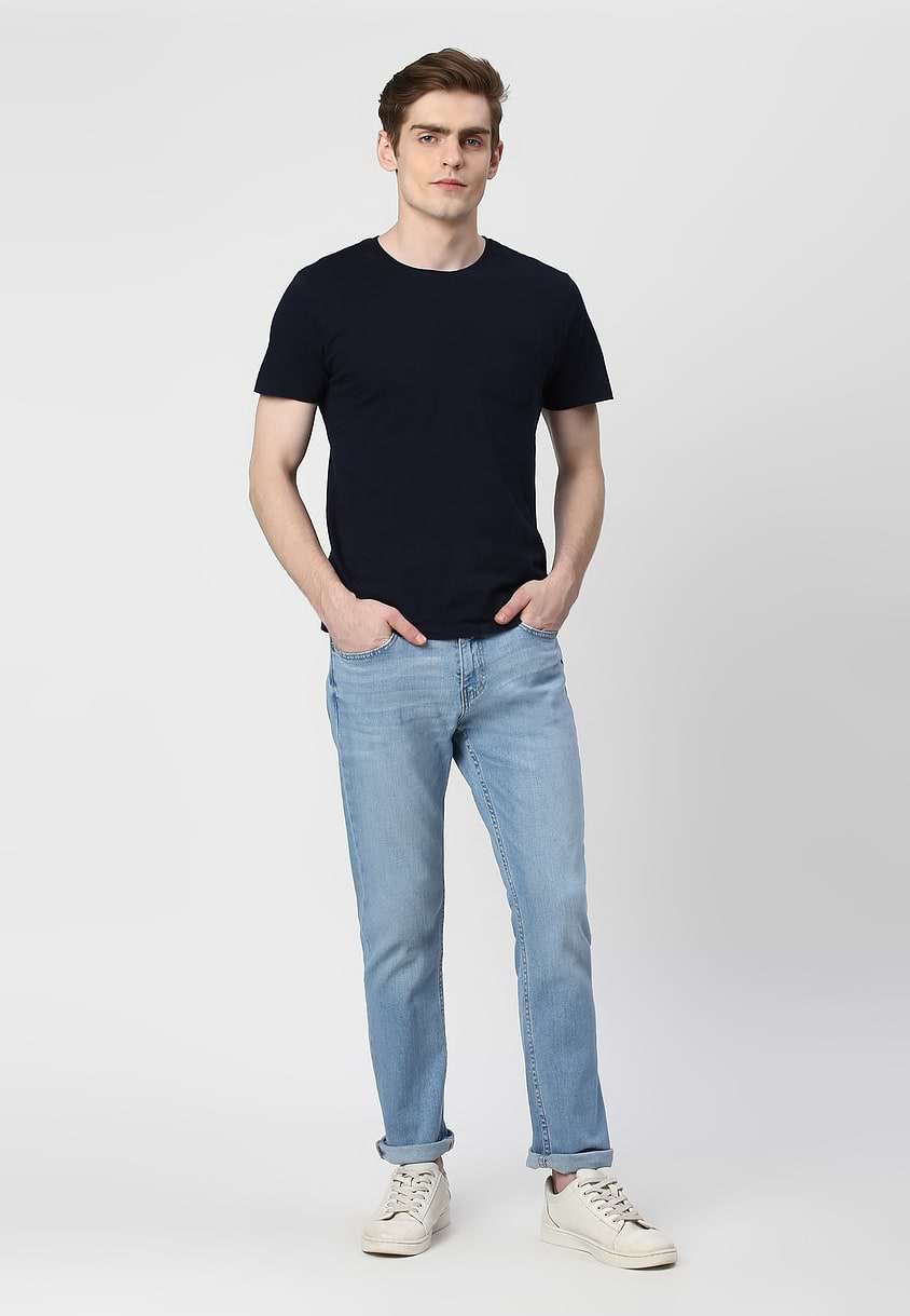 UnExcess Pledge | Light Indigo Mid Rise Slim Jeans