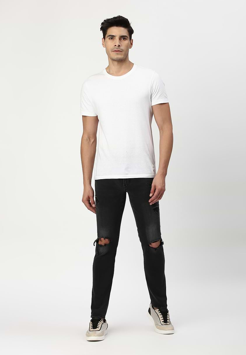 UnExcess Pledge | Black Low Rise Slim Jeans