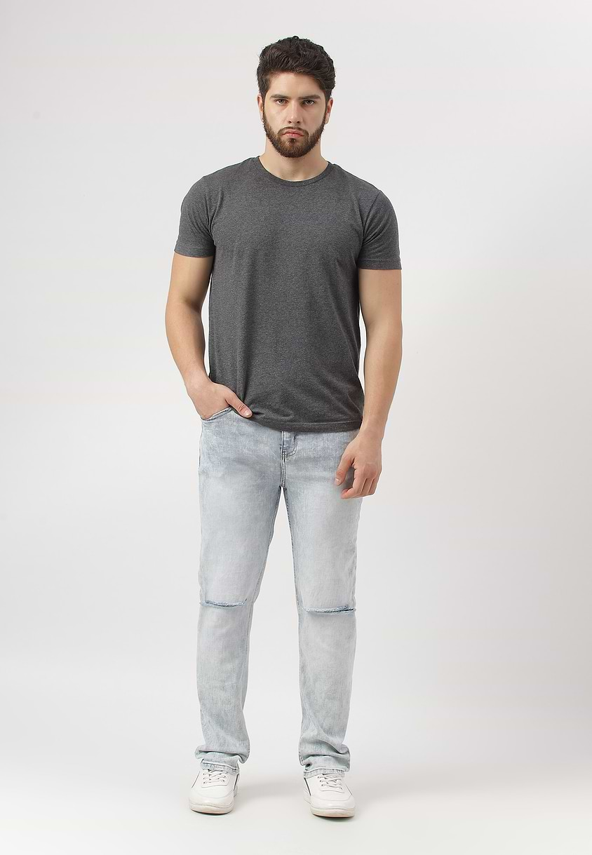 UnExcess Pledge | Light Indigo High Rise Slim Jeans