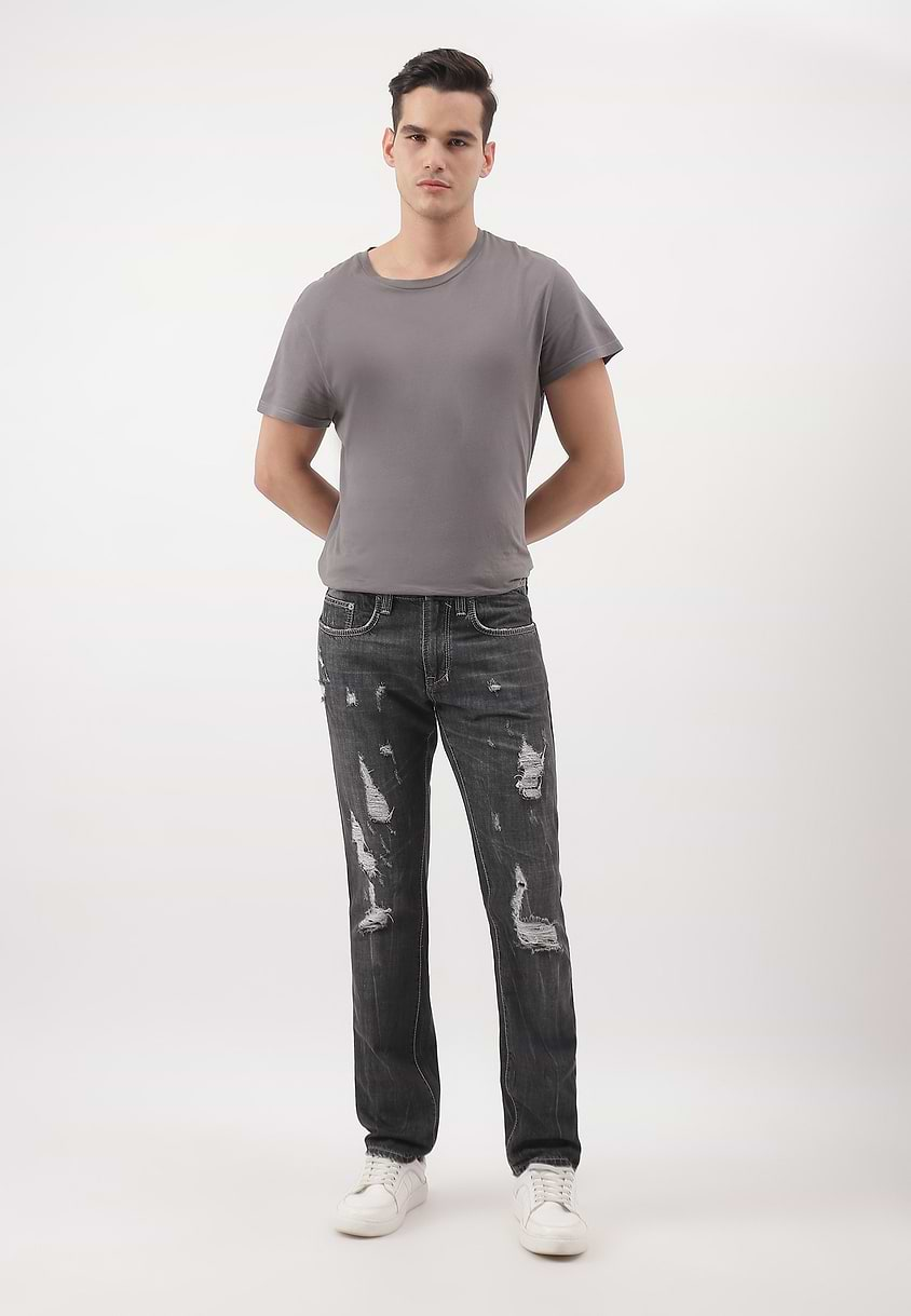 UnWaste Pledge | Grey Mid Rise Slim Jeans