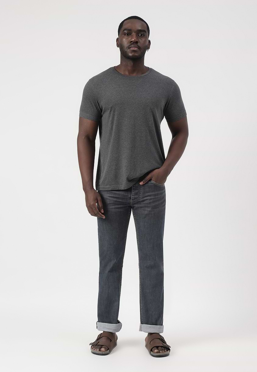 UnWaste Pledge | Grey Low Rise Straight Jeans