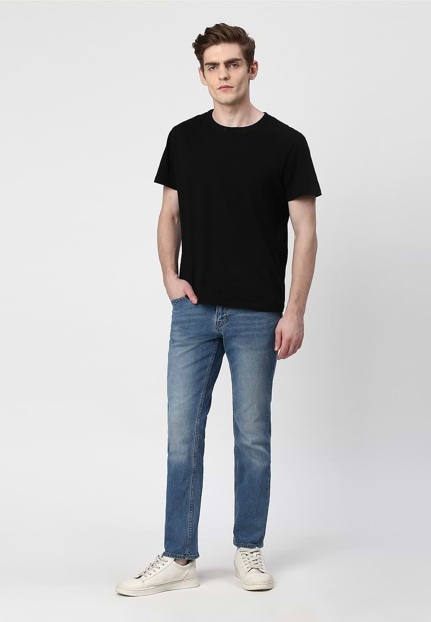 UnExcess Pledge | Mid Indigo Low Rise Slim Jeans