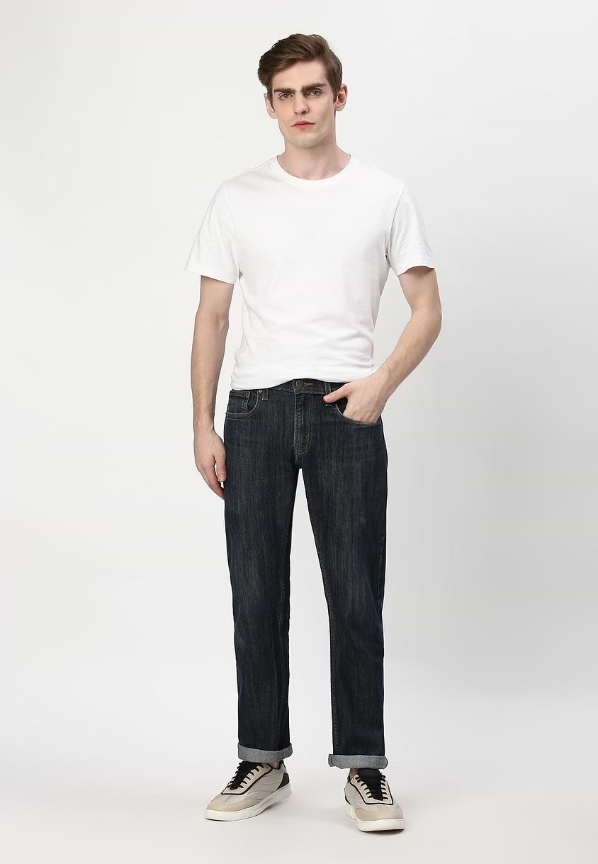 UnWaste Pledge | Dark Indigo Low Rise Straight Jeans