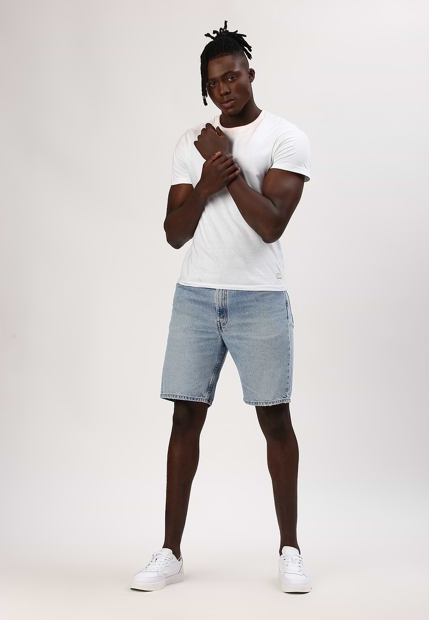 UnExcess Pledge | Light Indigo High Rise Bermuda Shorts