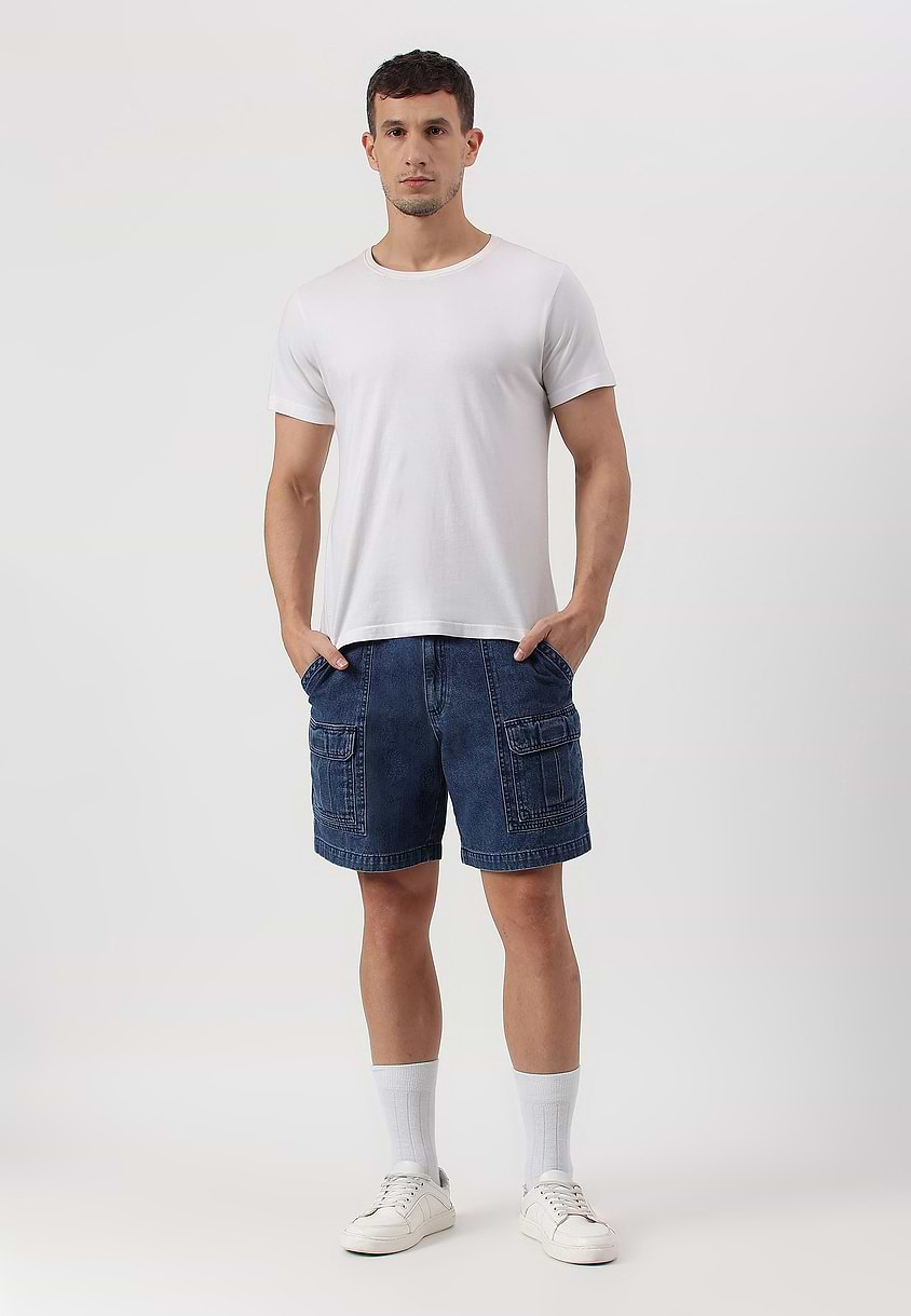 Re.Street Rebel | Dark Indigo High Rise Straight Shorts