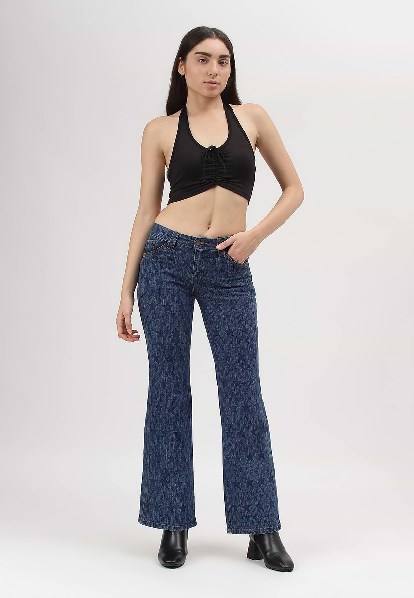 UnExcess Pledge | Mid Indigo Low Rise Regular Bootcut Jeans