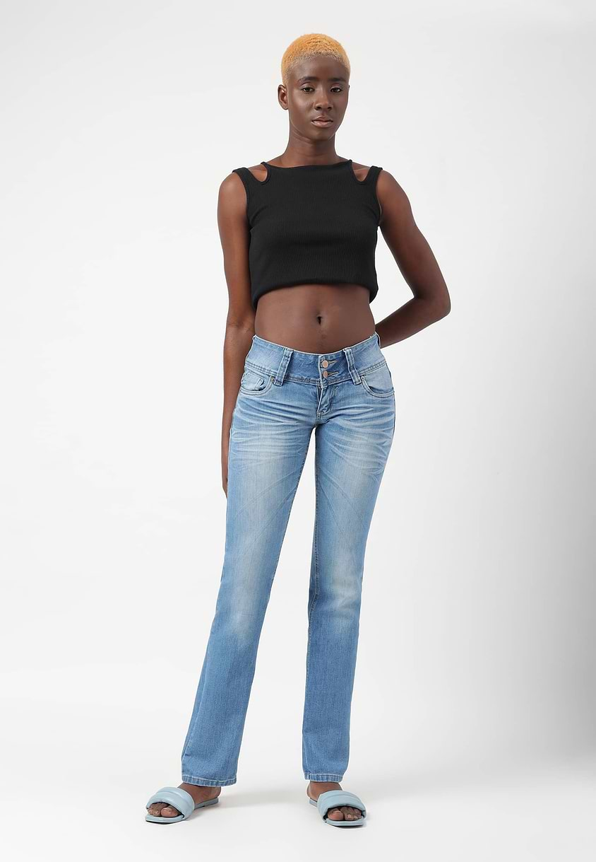 UnExcess Pledge | Light Indigo Low Rise Long Slim Jeans