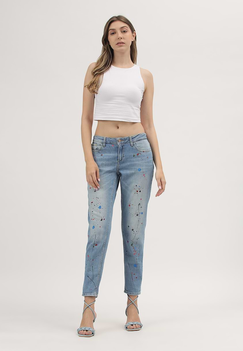 UnExcess Pledge | Light Indigo Low Rise Cropped Slim Jeans