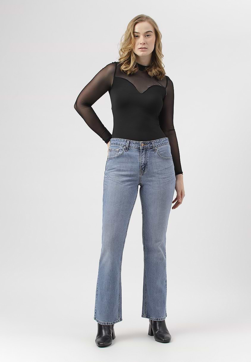 UnExcess Pledge | Light Indigo High Rise Regular Bootcut Jeans