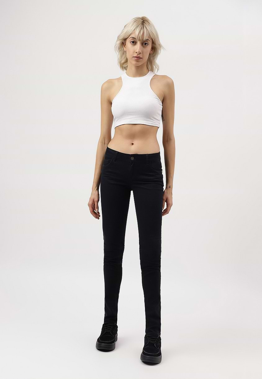 UnExcess Pledge | Black Low Rise Regular Skinny Jeans