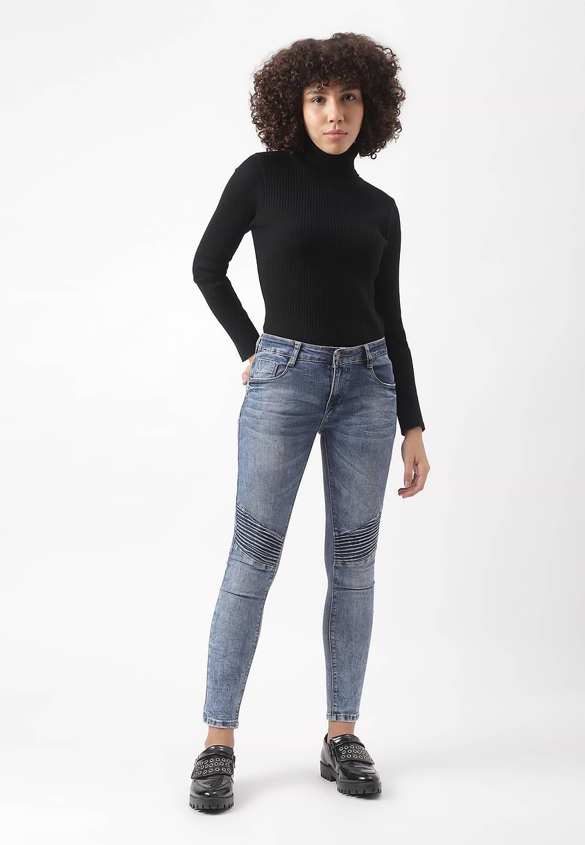 UnExcess Pledge | Mid Indigo Low Rise Cropped Skinny Jeans