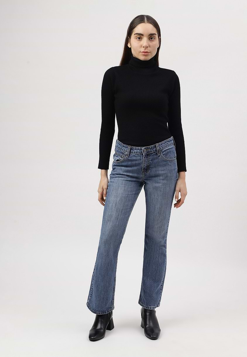 UnWaste Pledge | Dark Indigo Mid Rise Regular Bootcut Jeans