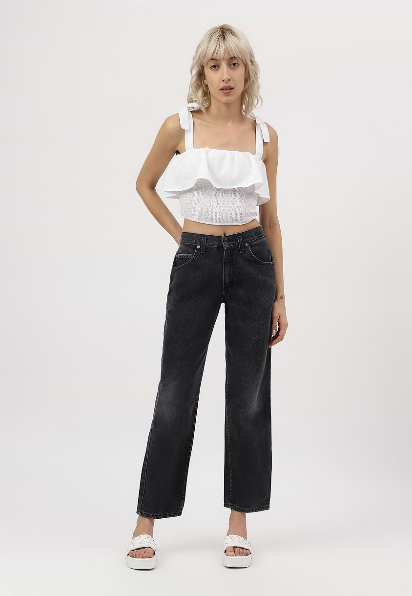 UnExcess Pledge | Black High Rise Cropped Slim Jeans