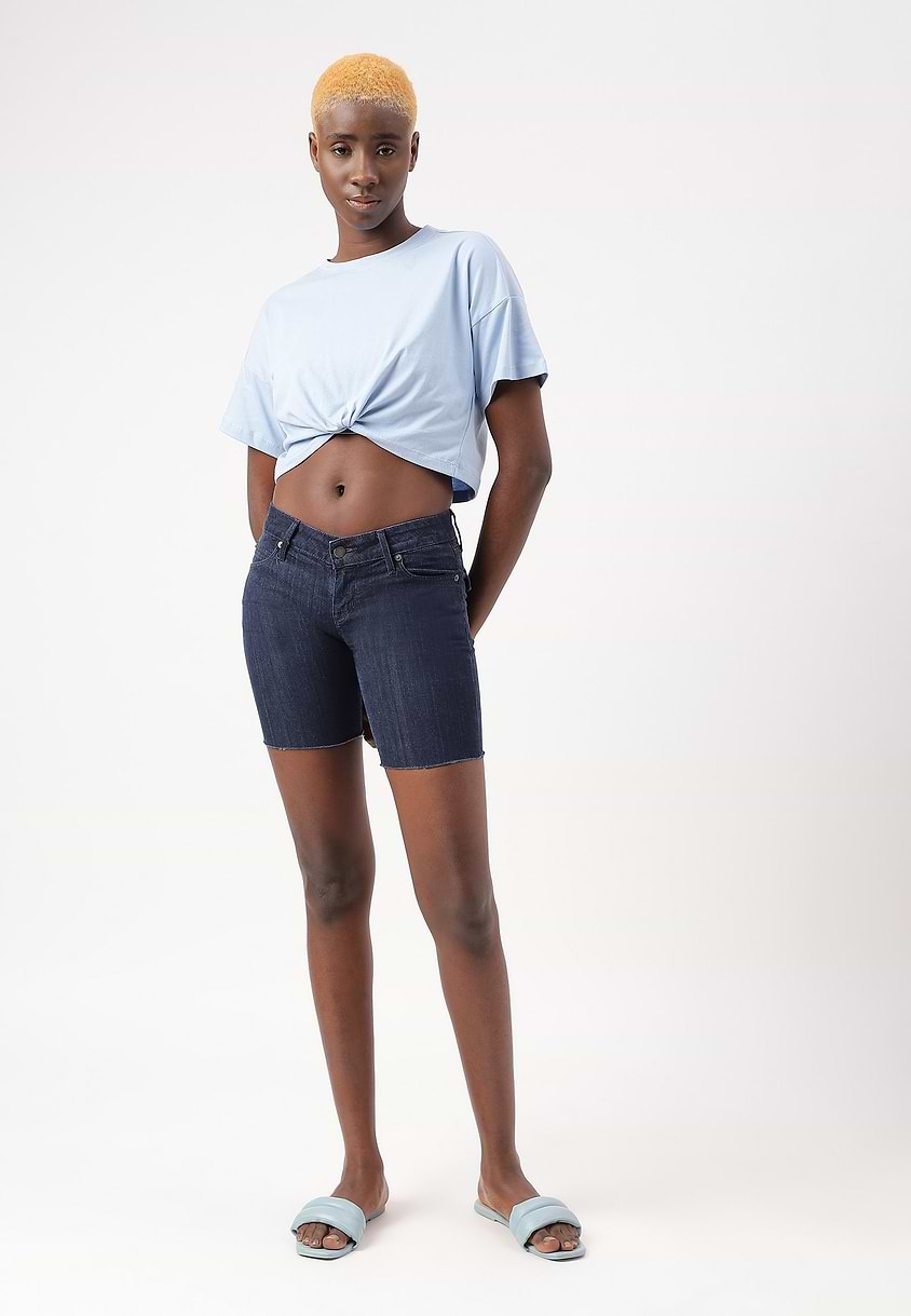 UnWaste Pledge | Dark Indigo Low Rise Cycling Shorts