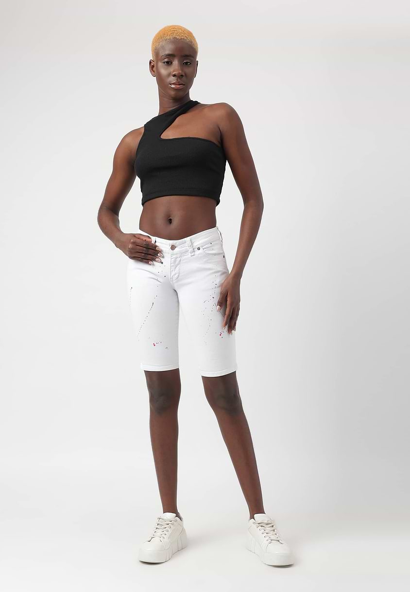 UnExcess Pledge | White Low Rise Cycling Shorts