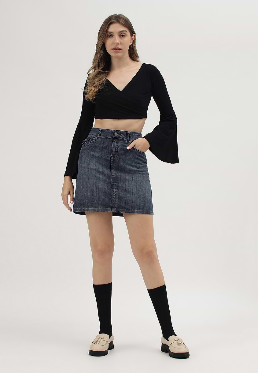 UnWaste Pledge | Dark Indigo Mini Regular Skirt