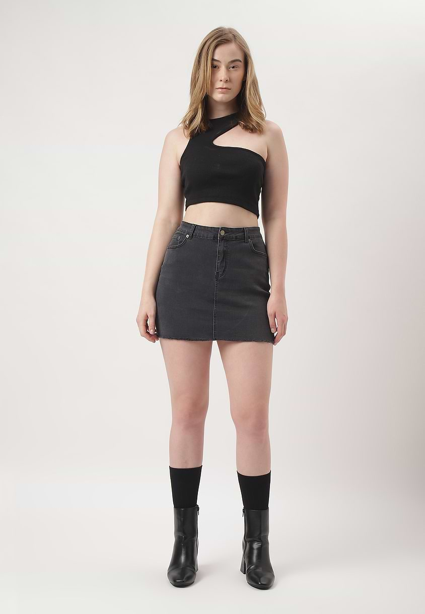 UnExcess Pledge | Black Mini Regular Skirt