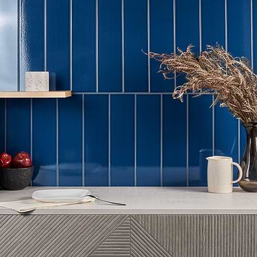 Colorplay Nautical Blue 4.5x18 Glazed Crackled Ceramic Tile