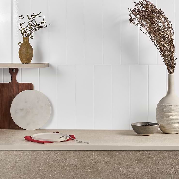 Colorplay White 4.5x18 Glazed Crackled Ceramic Tile
