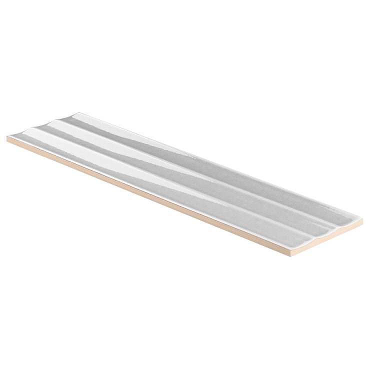 Colorplay Fluted Gray 4.5x18 3D Glazed Crackled Ceramic Tile