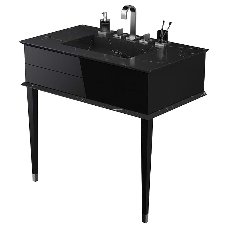 Unique V-4160 Analog Black Bathroom Scale - Small