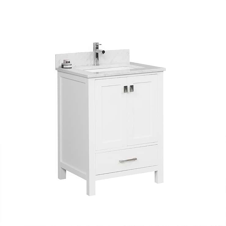 Athena  24'' White Vanity And Marble Counter; in Style Ideas Classic, Traditional, Transitional; released 2024; new, trends