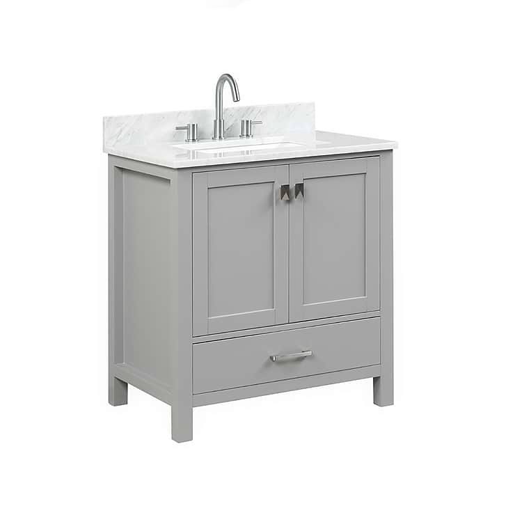 Athena  30'' Gray Vanity And Marble Counter; in Style Ideas Classic, Traditional, Transitional; released 2023; new, trends