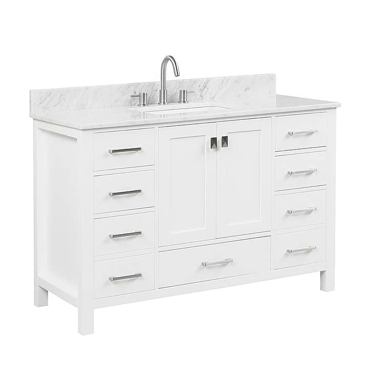 Athena  48'' White Vanity And Marble Counter; in Style Ideas Classic, Traditional, Transitional; released 2023; new, trends
