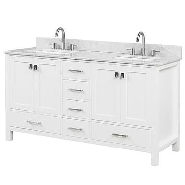 Athena  60'' White Vanity And Marble Counter