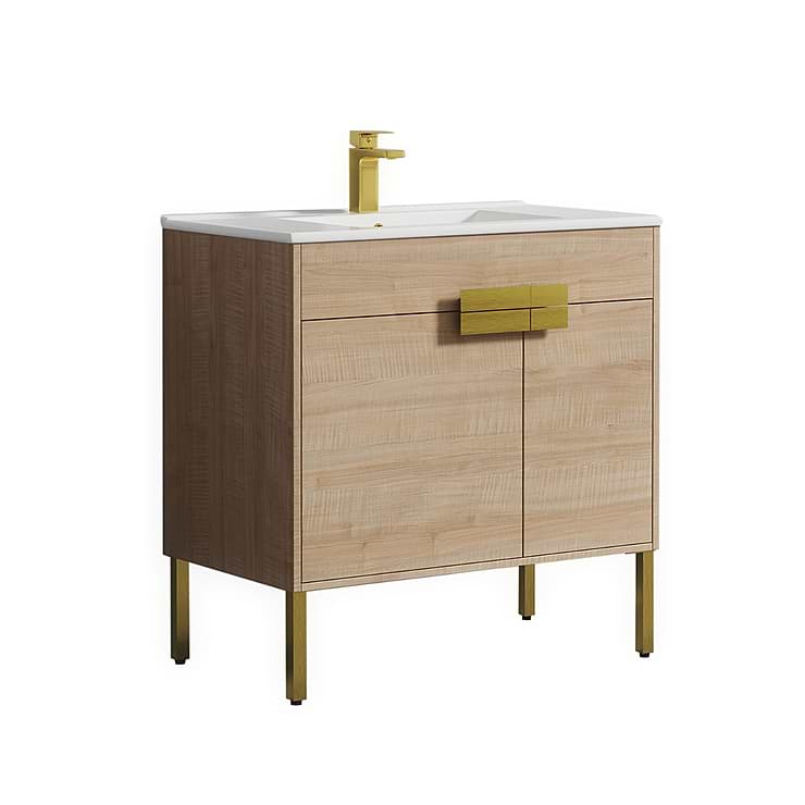 Portofino 36'' Maple Vanity And Counter; in Style Ideas Contemporary, Mid Century, Modern, Transitional
