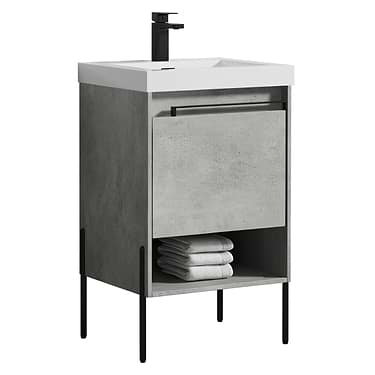 Kaleb 20'' Cement Gray Vanity and Counter