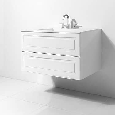 Alma Bianca White 42" Wall Mounted Vanity