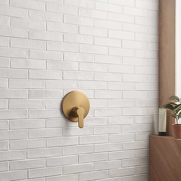 Emery White 2x8 Handmade Crackled Terracotta Subway Tile