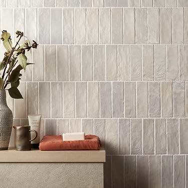 Montauk Sand Dune 2x8 Beige Ceramic Subway Tile for Wall with Mixed Finish - Sample