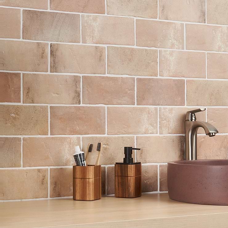 Parma Brick Cotto Brown 4x8 Terracotta Look Matte Ceramic Tile