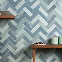 Color One Ocean Blend 2x8 Cement and Lava Stone Tiles